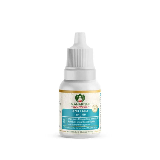 Maharishi Ayurveda Anu Taila - Nasal Congestion Relief Oil | Migraine & Sinusitis Treatment | Improve Sensory Perception | Herbal Formula | 10ml