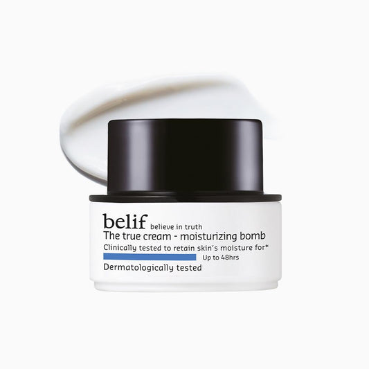 belif The True Cream Moisturizing Bomb 10ml | Intense Face Moisturizer for Dry, Sensitive Skin | 26-Hour Hydration with Panthenol, Oat & Comfrey | Hydrating Cream for Women & Men