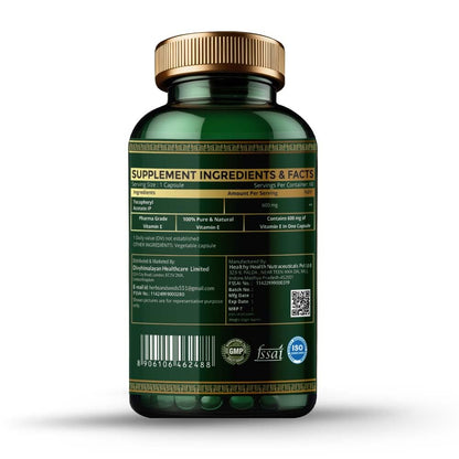 Simply Herbal Vit- E Capsules â€“ 100% Natural Vit- E Supplement with Vit- E â€“ Paraben Free â€“ 60 Capsules