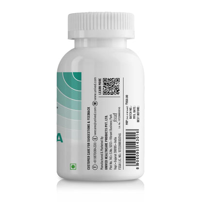 Unived Spirulina for Health & Immunity, only Spirulina & nothing else - 60 Vegan Capsules