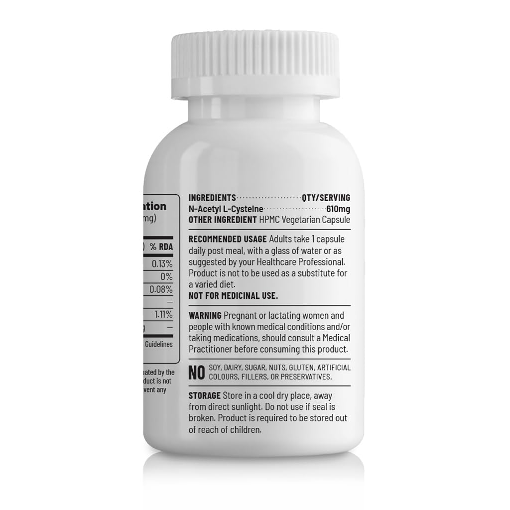 Unived NAC | N-Acetyl-L-Cysteine 600mg | Supports Respiratory, Immune, and Skin Health | 60 Vegan Capsules