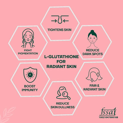 MOUNTAINOR L Glutathione 1000mg For Healthy, Brightening & Radiant Skin (60 Veg Caps) For Men & Women With Vitamin C, Biotin