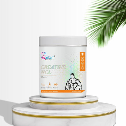 Pure Creatine HCL Supplement 100g (33 Servings)| Unflavored Powder | Improves Muscle Strength & Power | Rapid Absorption