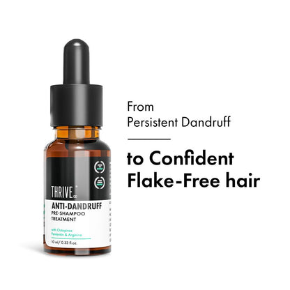 ThriveCo Anti Dandruff Hair Serum Pre-Shampoo Dandruff Treatment for Itchy, Dry & Flaky Scalp | With Octopirox, Pentavitin & Arginine | Reduces Hair Breakage & Strengthens Hair for Men & Women | 10ml