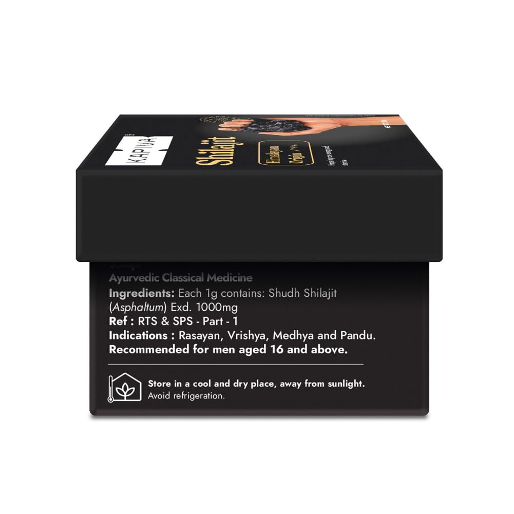 Kapiva Original Himalayan Shilajit/Shilajeet Resin 20g | 250mg/Serving | For Energy, Endurance & Vitality | 80 Servings | 100% Ayurvedic