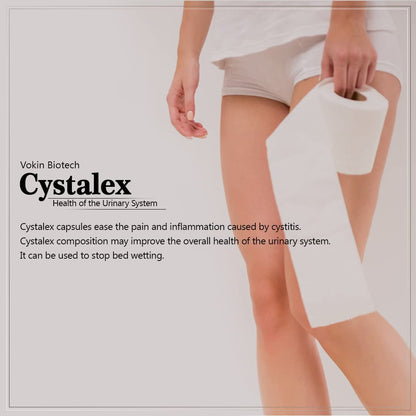 Vokin Biotech Cystalex 60 Capsules With Cranberry 150mg and Arjuna Extract 125mg Improve the Overall Health of the Urinary System