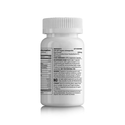 Unived KSM-66 Ashwagandha | 600mg Vegan Full Spectrum Root Extract Standardized to 5% Withanolides | for Stress, Anxiety, Endurance, & Strength (30 Vegan Caps)
