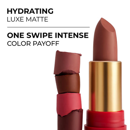 LoveChild Masaba 90s Drip Pantastic (Wine Red) Luxe-Matte Lipstick with Intense One-Swipe Color Payoff in High-Pigment HD CrÃ¨me Matte Formula, 4gm