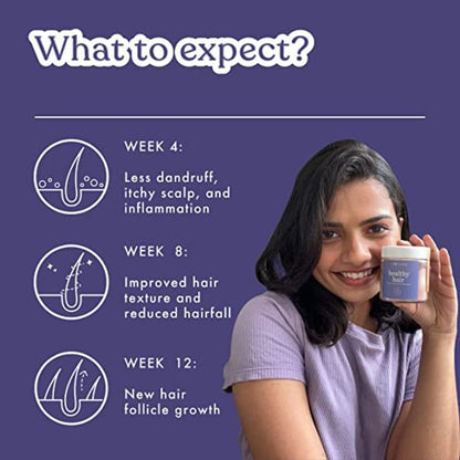Cosmix Healthy Hair | For Healthy Scalp & Hair | Biotin Booster | Superfood Blend With Berries, Amla & Bamboo Shoot | 60G - 40 Servings | No Preservatives No Added Sugar | Plant Based, Powder
