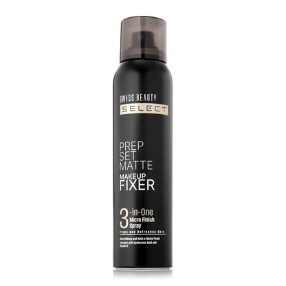 Swiss Beauty Prep Set Matte Makeup Fixer | Natural Matte Finish | With Vitamin E and Hyaluronic Acid | Long Lasting | 3-in-1 micro-fine spray | 120ml