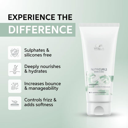 Wella Professionals Nutricurls Detangling Conditioner for Waves & Curls 200ml