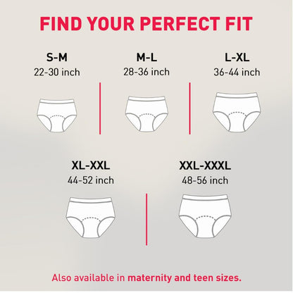 Sirona Disposable Period Panty for Girls & Women | L-XL | Pack of 5 | 360Â° Coverage for Stress Free Periods | Leakage Protection for Heavy Flow | Rash Free | Super Absorbent with Comfortable Fit