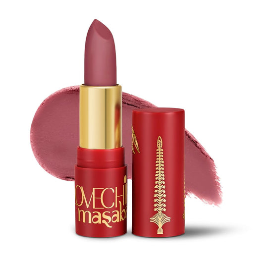 LoveChild Masaba 90s Drip Meetha (Mauve) Luxe-Matte Lipstick with Intense One-Swipe Color Payoff in High-Pigment HD CrÃ¨me Matte Formula, 4gm