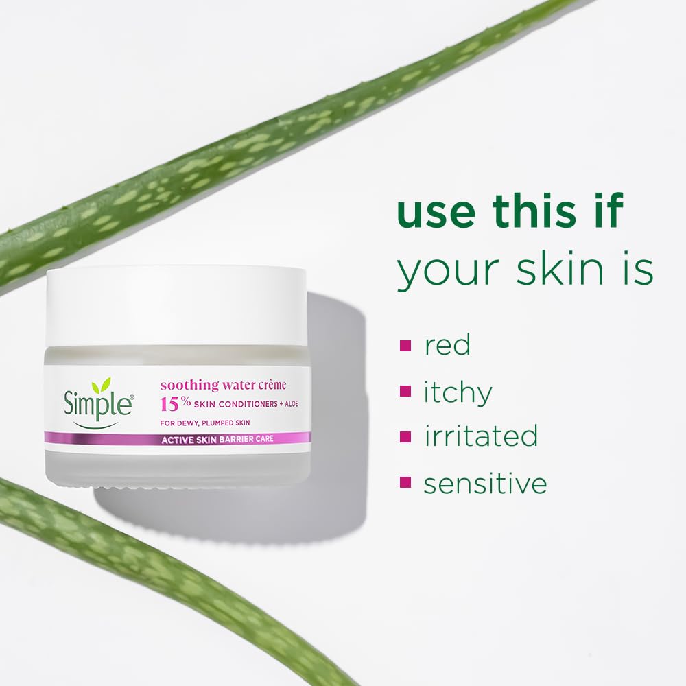 Simple Barrier Care Soothing Water CrÃ¨me 40g | Supports Skin Barrier Health | For Normal To Oily, Sensitive Skin