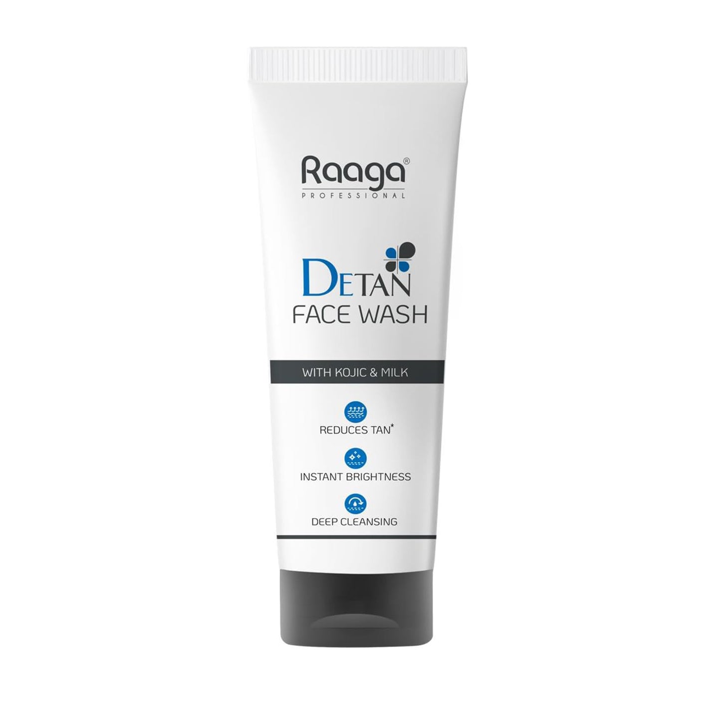 Raaga Professional De-Tan Face Care Combo | Face Wash 100ml + De-Tan Pack 72g | Kojic Acid, Milk, Lactic Acid & Arbutin | Tan Removal & Instant Brightening Kit | For All Skin Types