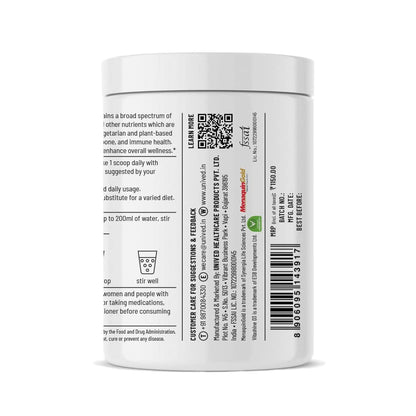 Unived Vegan Essentials | Formulated for those on a Plant-Based diet | Adequately dosed Key Vitamins, Minerals, Supergreens, and Amino Acids | 30 Servings