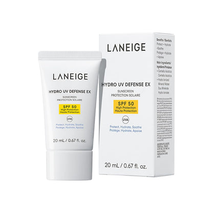 LANEIGE Hydro UV Defense Sunscreen EX SPF 50+ | Broad Spectrum | Moisture Based Sunscreen | Light & Non-Greasy | No White Cast | Soothing Hydration | Suitable for All Skin | For Men & Women