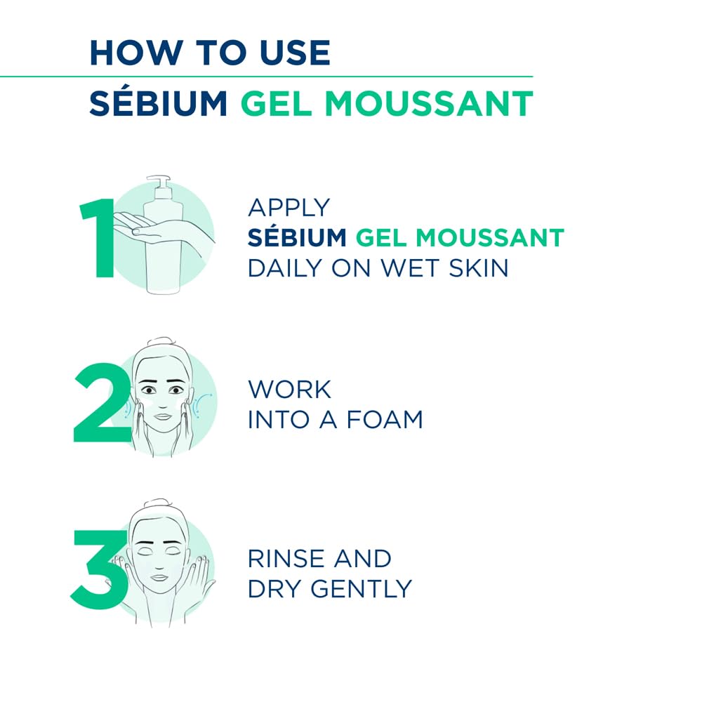 Bioderma Sebium Gel Moussant Purifying Cleansing Foaming Gel Combination To Oily Skin, 400ml