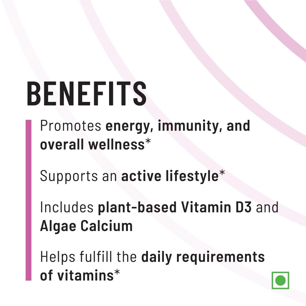 Unived Basics Multivitamin & Minerals For Women, 100% Rda Of All Vitamins With Algae Calcium & Plant-Based Vitamin D3 Plus Important Minerals, Complete Formulation For Health & Wellbeing - Capsule