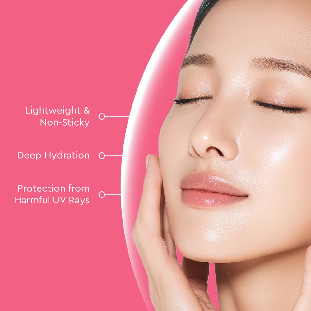 The Face Shop Rice Water Bright Sunscreen SPF 50+ PA++++ with Vitamin B5 Panthenol | Hydrating Korean Sun Cream for Glass Skin & Brightening | No White Cast, Non-Sticky Moisturizer, 50ml