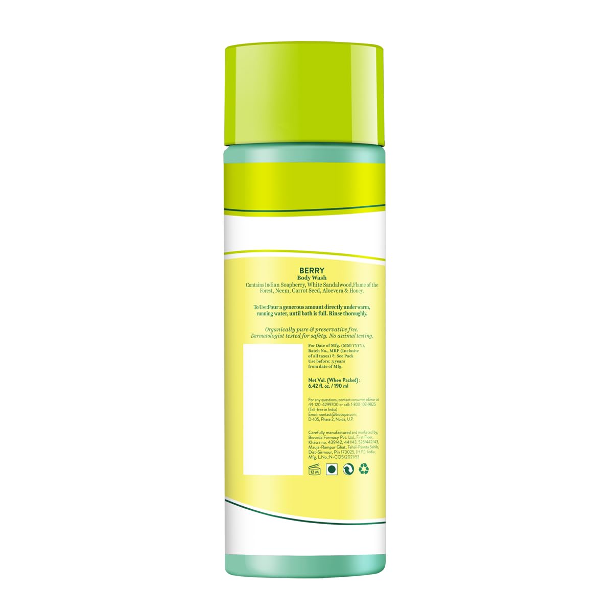 Biotique Disney Mickey Baby Body Wash, Berry (190ml)