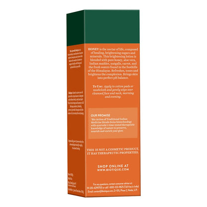 Biotique Honey Water Pore Tightening Brightening Toner with Himalayan Waters |Maintains pH Balance| Moisturized and Hydrated Skin | |100% Botanical Extracts| Suitable for All Skin Types | 120ml