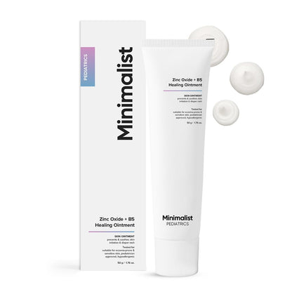 Minimalist Baby Rash Cream | Zinc Oxide + B5 Healing Ointment | Pediatrician Approved | For Drool & Diaper Rash | 50gm