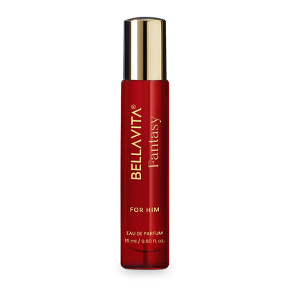 BELLAVITA Mood Collection Fantasy EDP for Him with Apple, Cinnamon, Musk and Vanilla |Premium, Long Lasting Fragrance Perfume for Men, 15ml