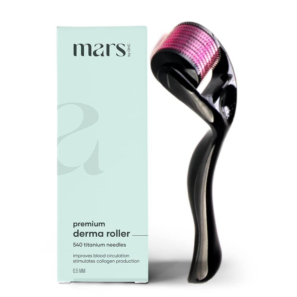 mars by GHC Ultimate Hair Care Combo: Biotin Tablets and 0.5mm Derma Roller | Promote Hair Growth, Strengthen Hair, Achieve Glowing Skin | Combat Nail Brittleness | Suitable for All Skin Types