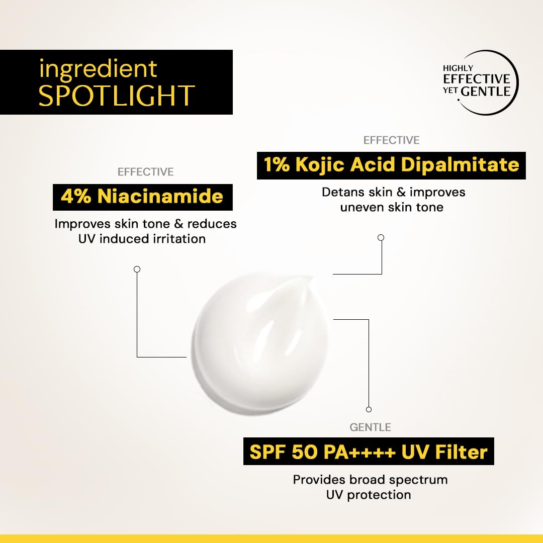 Deconstruct Detan Sunscreen Body Lotion SPF 50 PA++++ | Broad Spectrum UVA and UVB Protection| Lightweight , Water-Resisitent , Non-Greasy Formula | With Kojic Acid & Niacinamide for Reducing Tan Lines & Skin Brightening | All Skin types | 90 ml