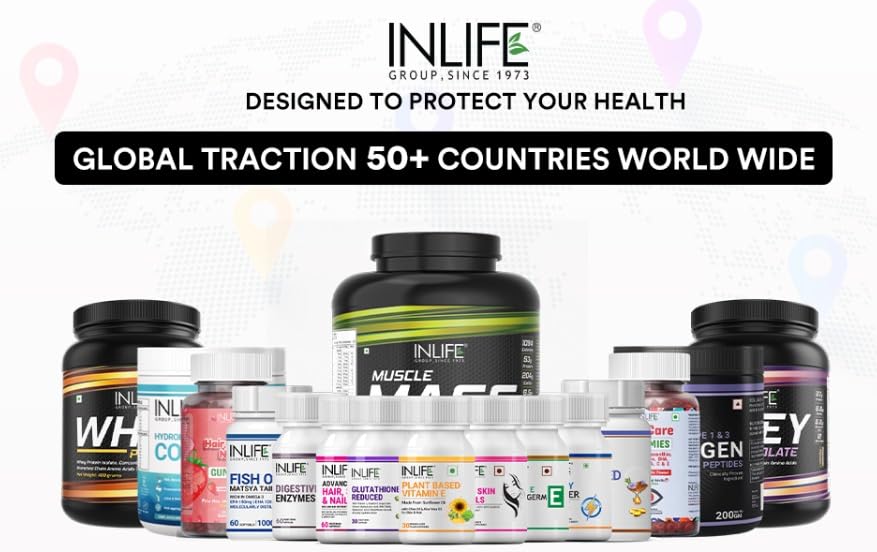 INLIFE Lung Detox Supplement | Stinging Nettle, Echinacea, Quercetin, Mulethi, Curcumin, Bromelain | Supports Healthy Lungs - 60 Vegetarian Capsules (Pack of 1, 60)
