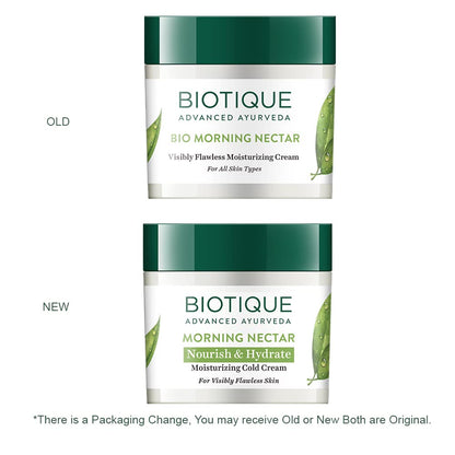 Biotique Morning Nectar Nourish & Hydrate Moisturizing Cold Cream For Visibly Flawless Skin, 50g