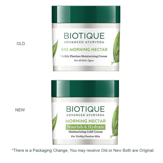 Biotique Morning Nectar Nourish & Hydrate Moisturizing Cold Cream For Visibly Flawless Skin, 50g