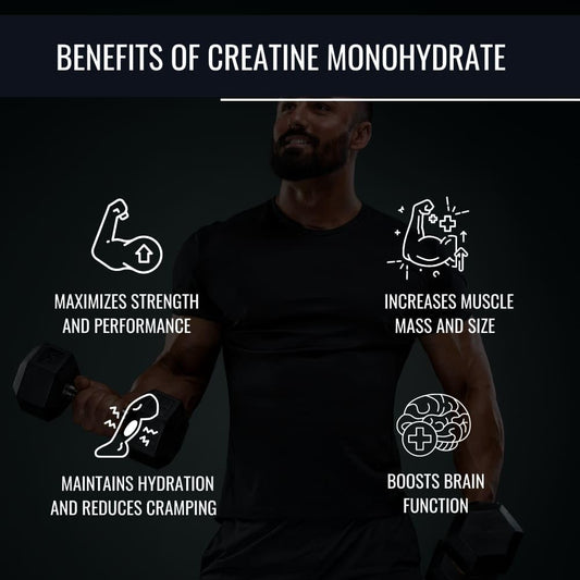 OSOAA Micronized Creatine Monohydrate Powder - 100g, Unflavoured | 3g Creatine/Serving | Pre/Post Workout Supplement for Muscle Repair & Recovery | Supports Athletic Performance & Power