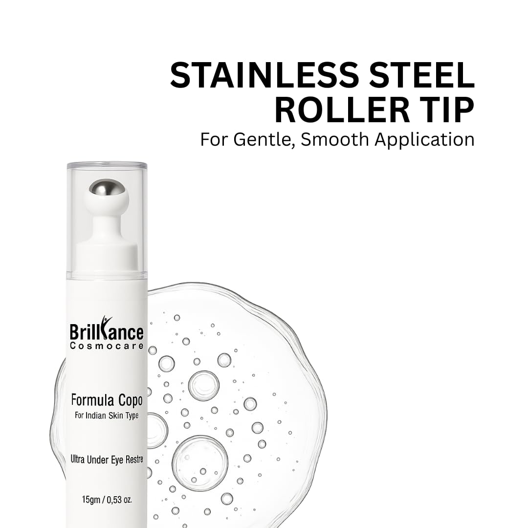 Brilliance Advance Under Eye Serum for Dark Circles & Puffiness â€“ Hydrating Anti-Aging Formula with Peptides,Niacinamide & Hyaluronic Acid | Dermatologist Tested | 15gm
