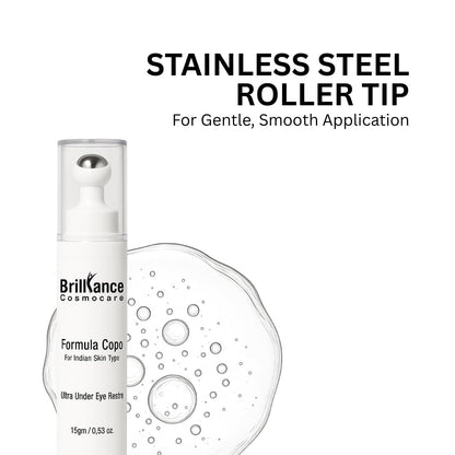 Brilliance Advance Under Eye Serum for Dark Circles & Puffiness â€“ Hydrating Anti-Aging Formula with Peptides,Niacinamide & Hyaluronic Acid | Dermatologist Tested | 15gm