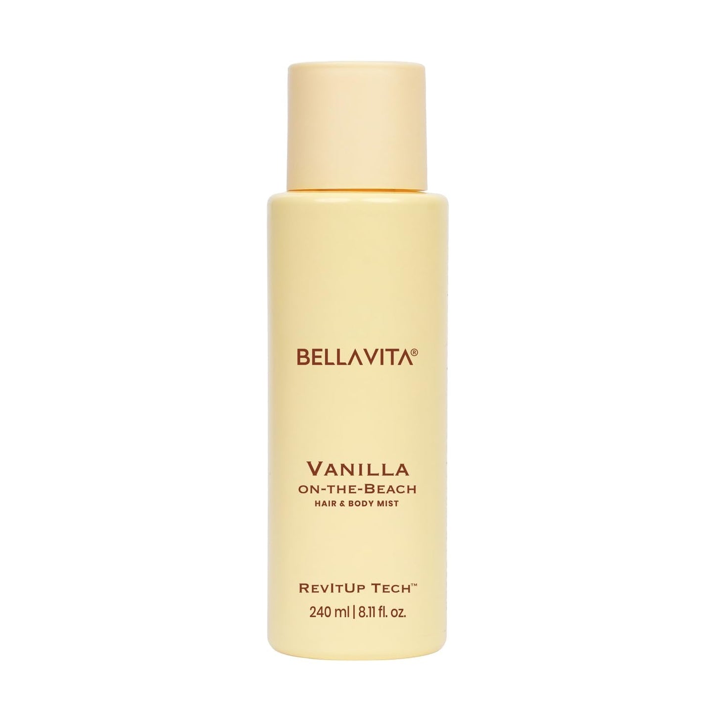 Bellavita Vanilla On-the-Beach | 2 in 1 Hair and Body Mist | 240ml | Long Lasting Premium Body Mist for Woman, Girl | Water based formulation