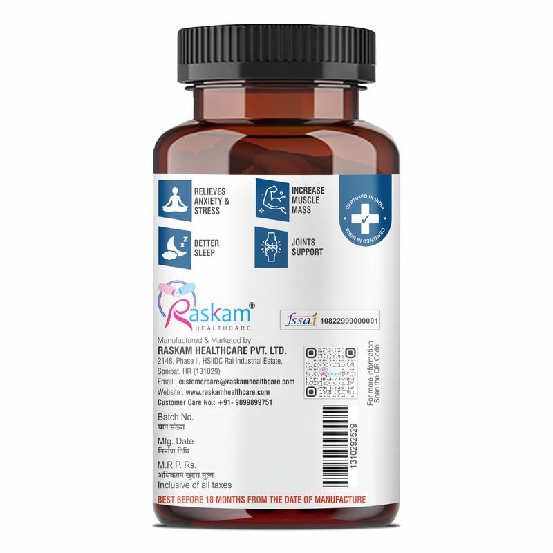 Magnesium Glycinate Capsules, 100 Veg Capsules, Muscle Relaxation & Healthy Sleep Support (1500 mg)