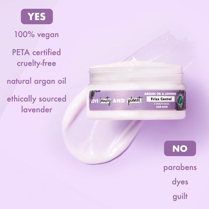 Love Beauty & Planet Argan Oil & Lavender Magic Mask for Smooth Frizz Free Hair|No Sulfates,No Paraben|100ml