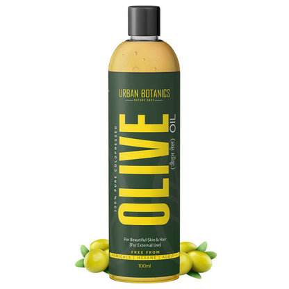 UrbanBotanicsÂ® Pure Cold Pressed Olive Oil For Hair and Skin, 100ml