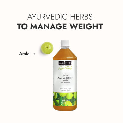 Kapiva Wild Amla 1L + Kapiva Thar Aloe Vera Juice (with Pulp) | Cold-pressed Juice Combo to Help with Glowing Skin, Hair Care, and Detox (1L)