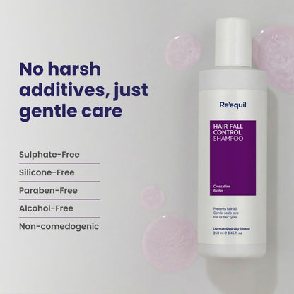 RE' EQUIL Hair Fall Control Shampoo | Reduces Hairfall | Promotes Hair Thickness | All Hair Types | 250ml