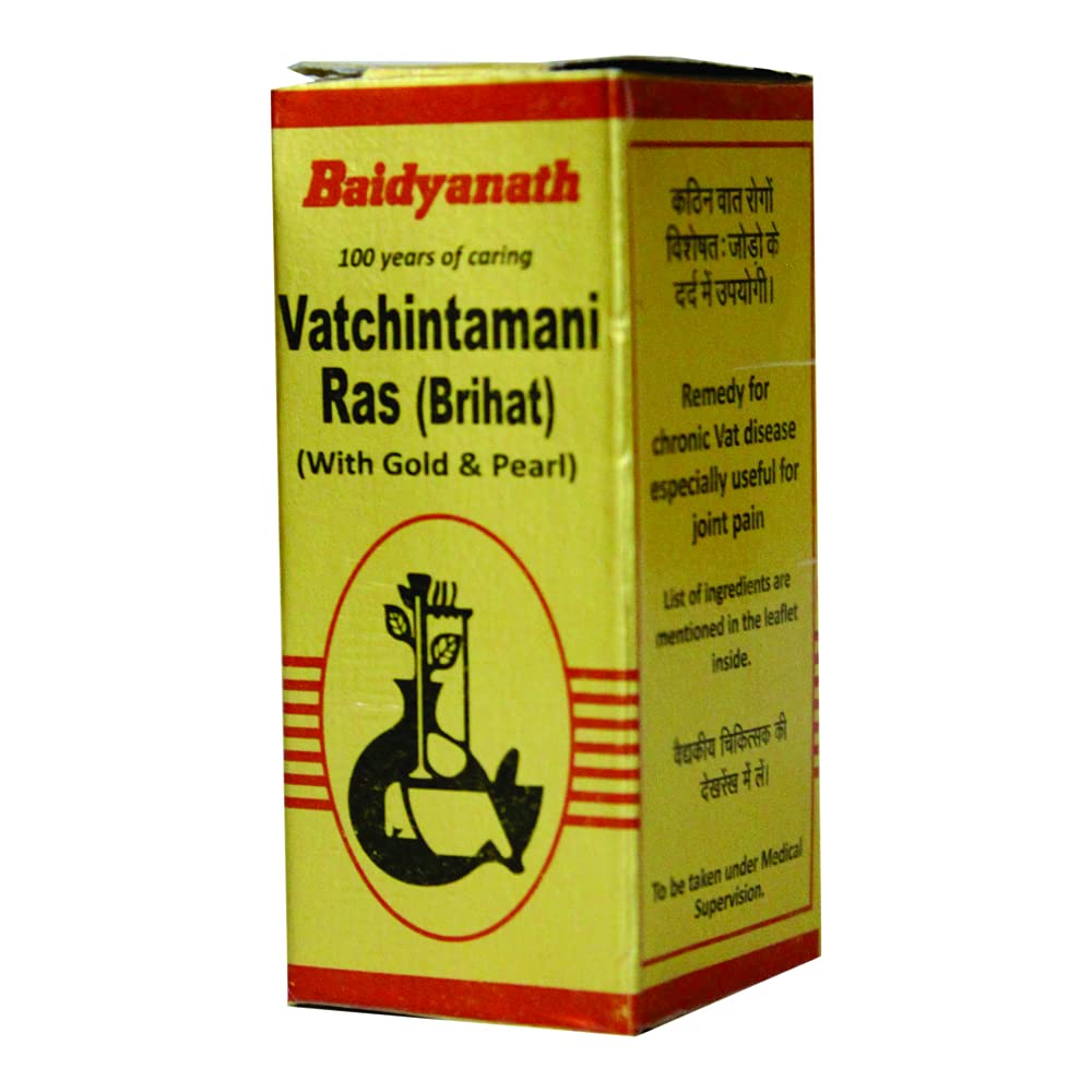 Baidyanath Asli Ayurved Vatchintamani Ras (Brihat) With Gold I For Joint Pain - 5 Tablets