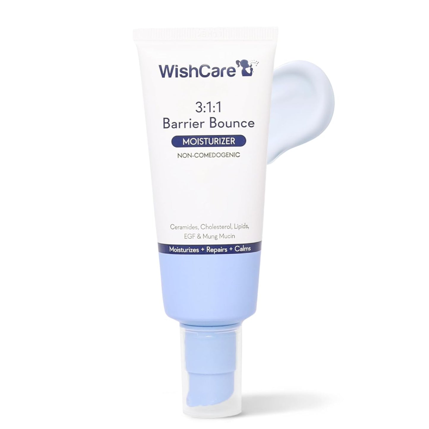 WishCare 3:1:1 Barrier Bounce Moisturizer Cream for Face | Barrier Repair Moisturizer With Ceramides, EGF & Mung Mucin | Repairs Skin Barrier, Calms & Soothes | For Dry Skin, Oily & Combination Skin | For Men and Women | 50ml