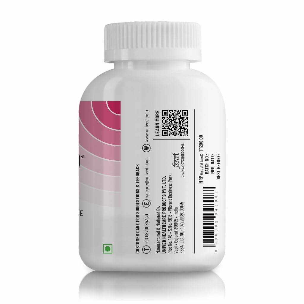 Unived Red Yeast Rice, 1200mg Per Serving, For Heart Health & Cholesterol Management, 120 Capsules
