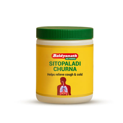 Baidyanath Sitopaladi Churna â€“ 50g | Cough & Cold, Sore Throat & Digestive Wellness | Relief Chest Congestion & Nose Block |