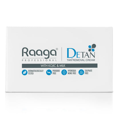 Raaga Professional De-Tan Face Care Combo | Face Wash 100ml + De-Tan Pack 72g | Kojic Acid, Milk, Lactic Acid & Arbutin | Tan Removal & Instant Brightening Kit | For All Skin Types