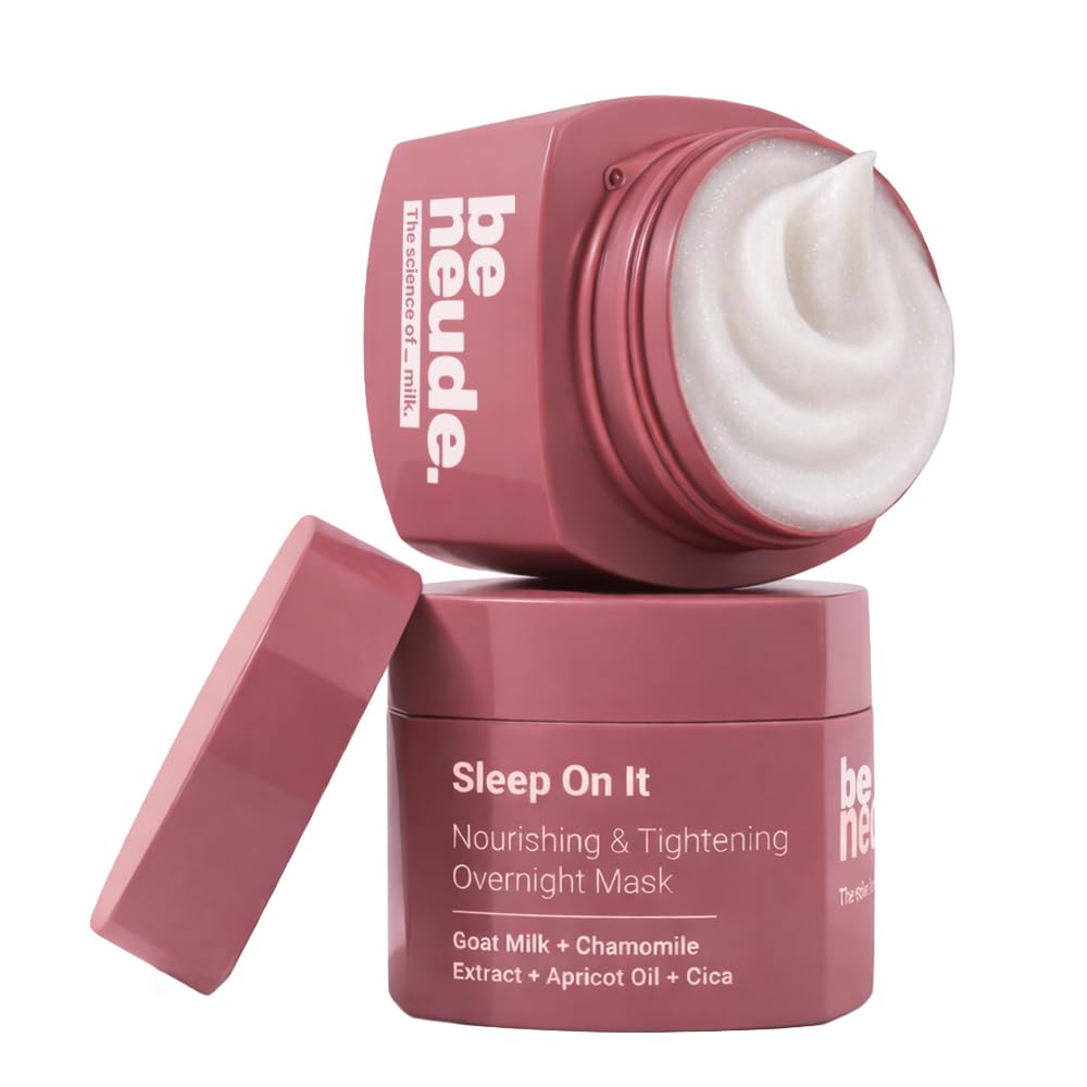 Be Neude Sleep On It Overnight Hydrating Mask 50ml â€“ Leave-on Night Cream Mask with Goat Milk, Niacinamide for Glowing, Nourished Skin; Hydration & Repair; Suitable for Men & Women, All Skin Types