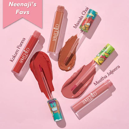 LoveChild Masaba Mamma mia! Lush-Matte Lip CrÃ¨me - Masala Chai (Nude Brown) Lush Matte Finish, Intense Hydration, Long Lasting, 3ml
