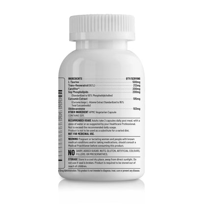 Unived Advanced nutrients With Caroriteâ„¢ (Carotenoid complex), Coenzyme Q10, Curcumin, Trans-resveratrol, Choline & L-taurine | Advanced formula to support healthy aging | 60 Vegan Capsules